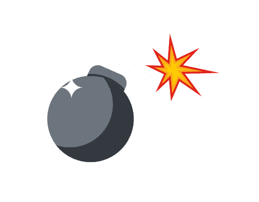 Una bomba encendida